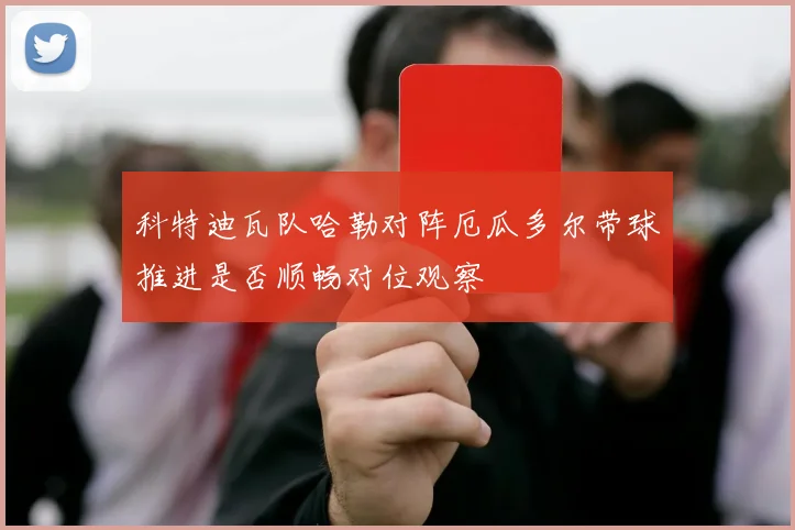 科特迪瓦队哈勒对阵厄瓜多尔带球推进是否顺畅对位观察